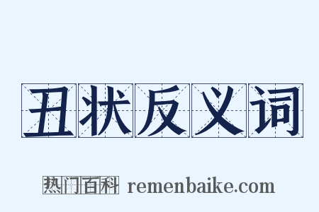 丑状反义词是什么意思的图片